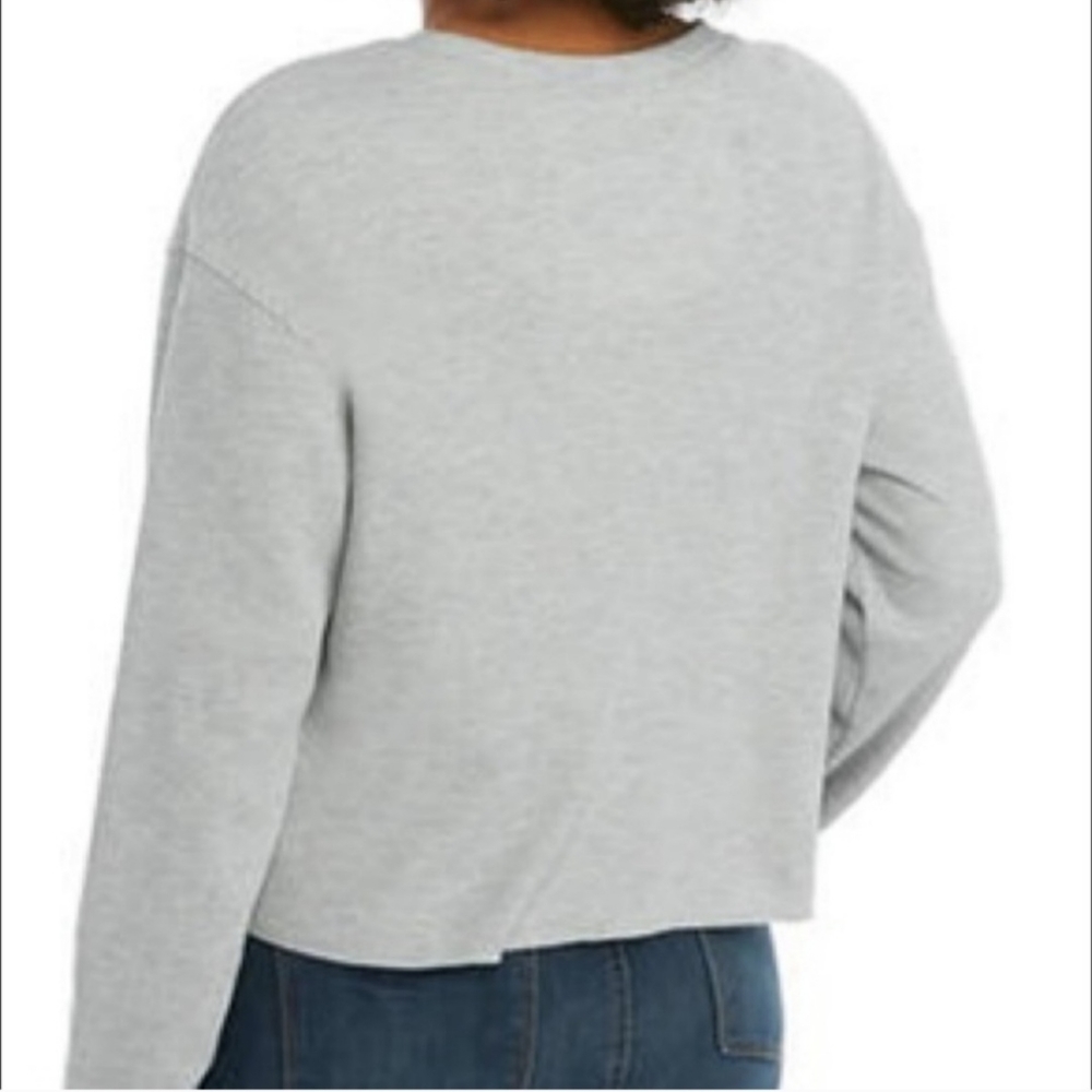 Cold Crush Graphic Crop Sweatshirt Grey Multi Size L - Picture 8 of 13